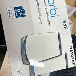 NETGEAR Orbi Whole Home Tri-band WiFi 6 Mesh Network System (RBK852) – Router With 1 Satellite Extender -Security Features - Coverage Up to 5,000 sq. 