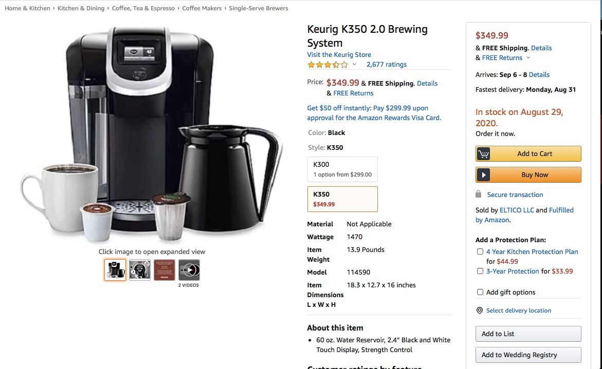 Keurig K350 Coffee Maker