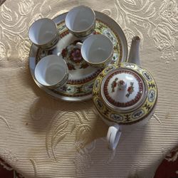 , Tea Cups and Saucers Set of 4 Tea Set,   ,