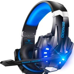 Stereo Gaming Headset for PS4 PC Xbox One PS5 Controller, Noise Cancelling Over Ear Headphones with Mic