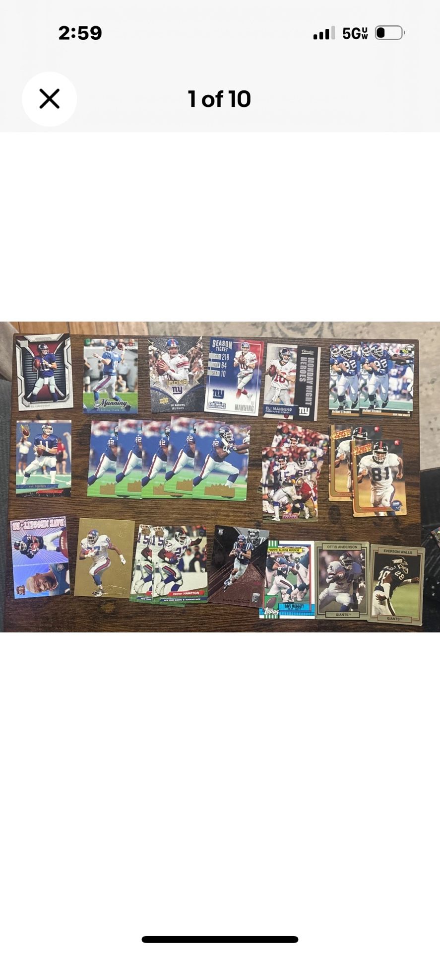 1990’s & 2000’s NY Giants Football Lot of 750+ Cards with Stars & Rookies