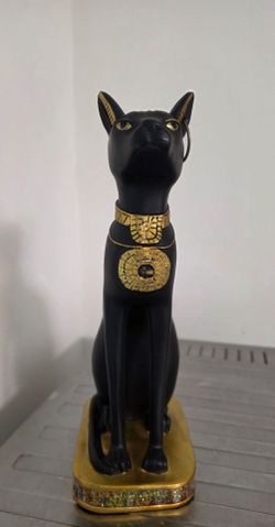 11.5" Egyptian Bastet Cat Statue – Symbol of Protection & Elegance