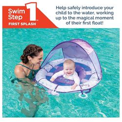 Swimways Ultra Baby Spring Float, Premium Inflatable Baby Pool Float with Sun Canopy, & Carry Bag,summer Toys for Kids/baby 