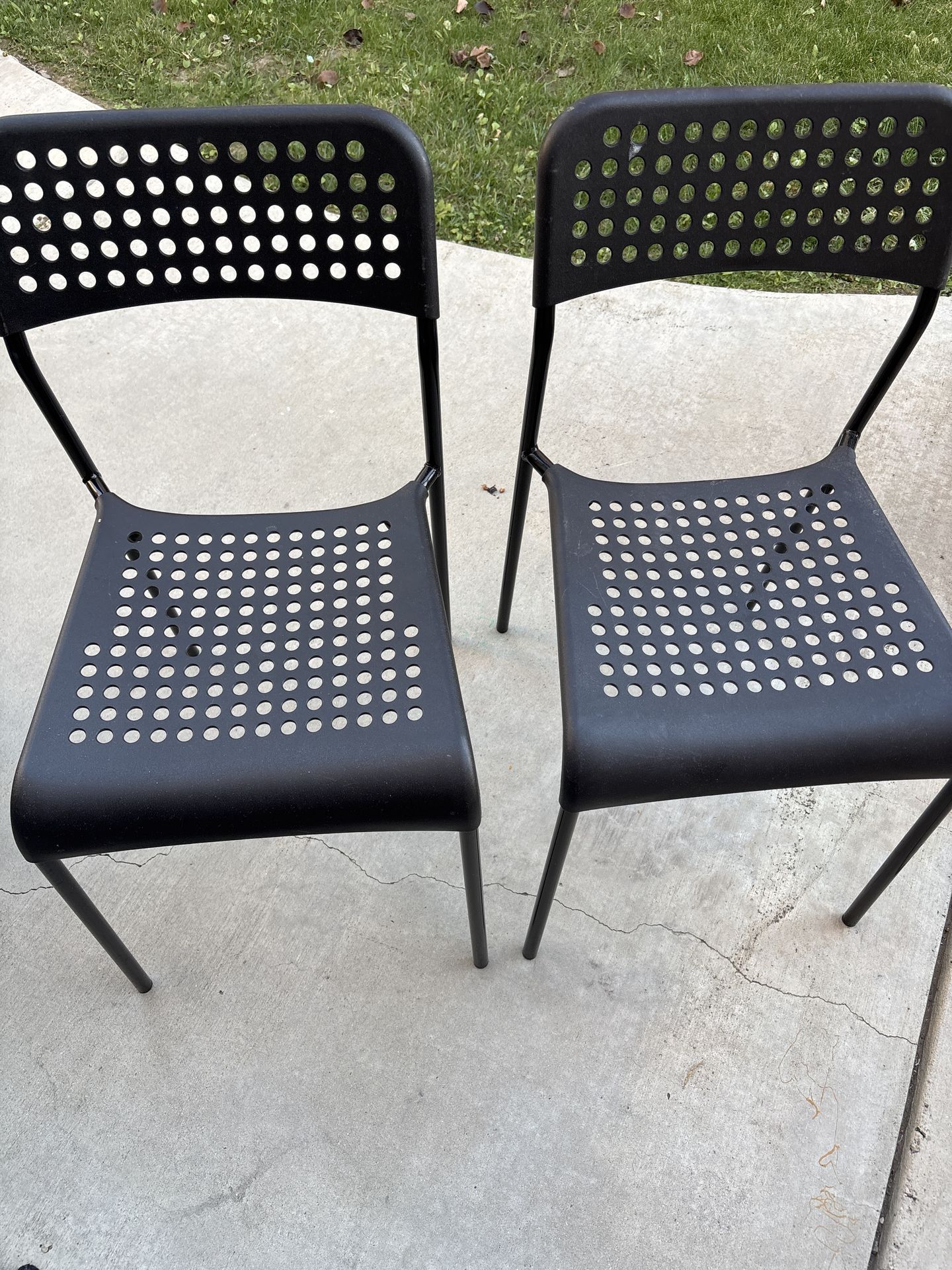 2 Black IKEA Chairs – Minimalist / Space-Saving - used