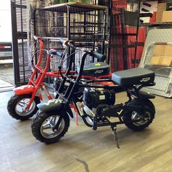 40CC Gas Powered Mini Bike, 4 Stroke Off Road Trail Bike For Kids ,Up to 18MPH, Weight Support Up to 120lbs(each)