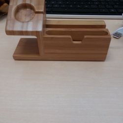 Bamboo Wood Charging Station 