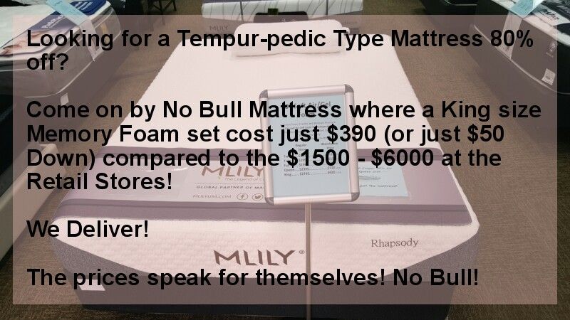 80% OFF Tempur-pedic Type Mattresses!!!