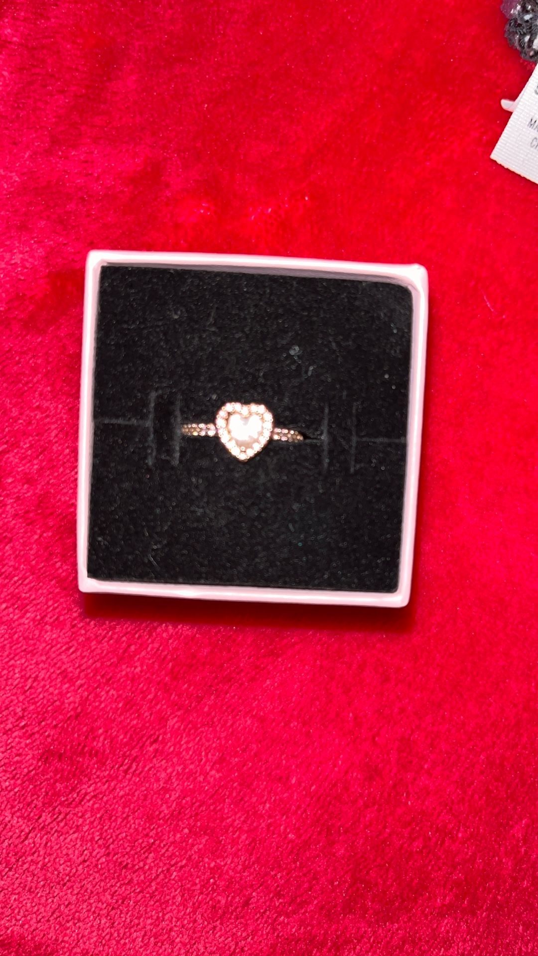 Pink Pandora heart promise ring. size 4.5