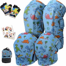 Soft-Style Kids Knee And Elbow Pads With Bike Gloves, Flexible Impact-Resistant Gear For Ages 2-11, Designed For Balance Bikes, Roller-Skating, And Sk