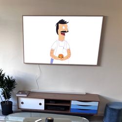 Samsung The Frame 65” QLED 4K Smart TV (2022) + Modern Teak Bezel — $700