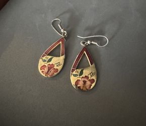 Vintage Cloisonne Earrings 
