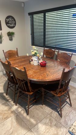 Vintage dinner table and chairs