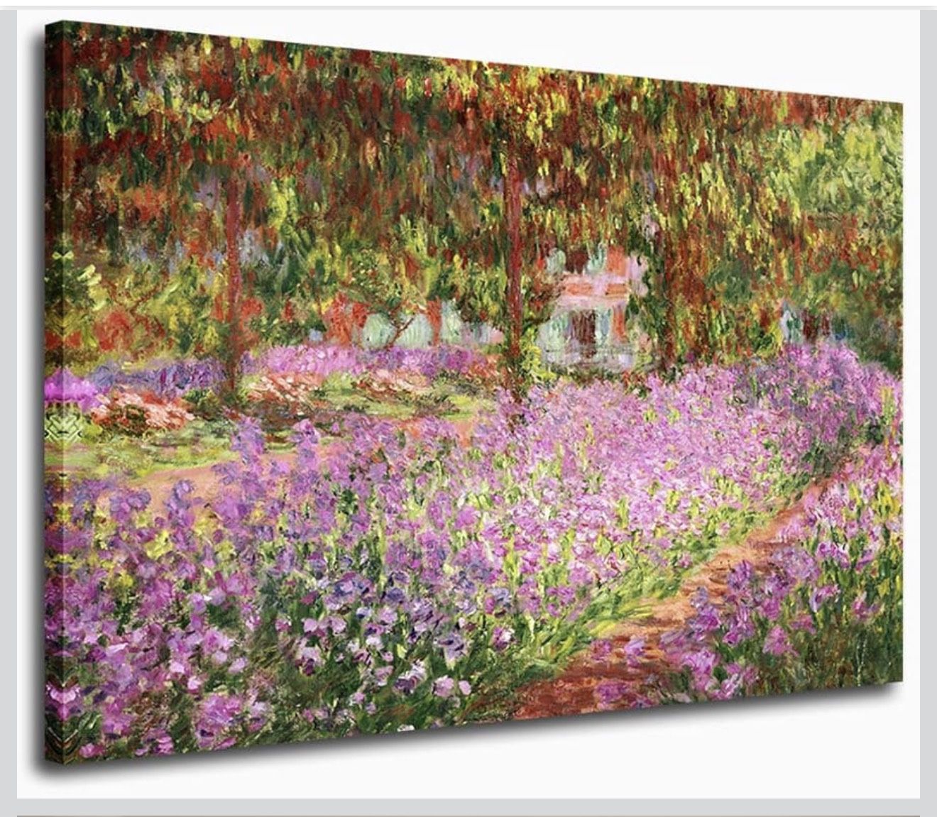 Irises in Monet’s Garden Wall Art 🖼️ (30” x 40”)