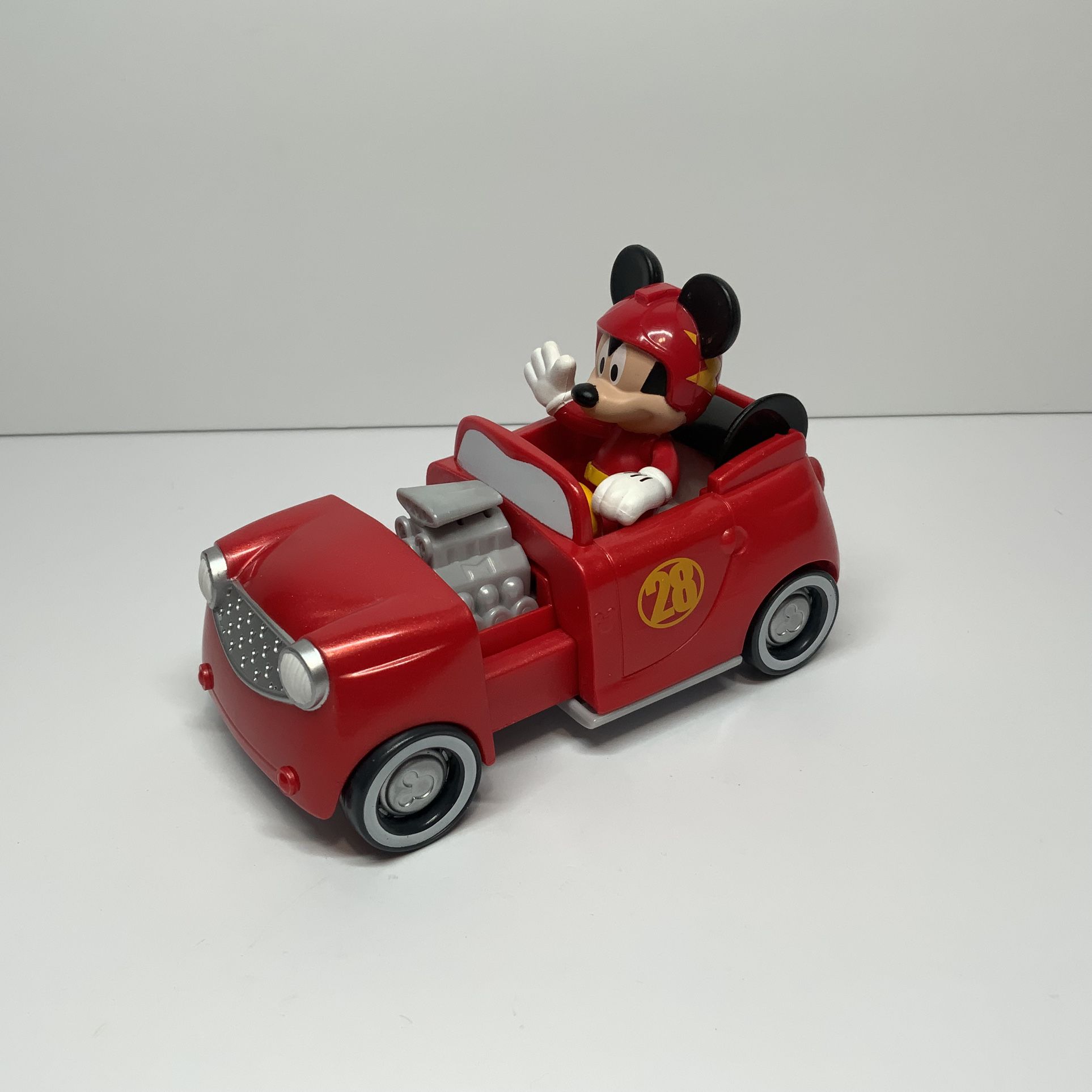 Disney Mickey Mouse Clubhouse Roadster Racer Figure & Hot Rod Vehicle Mattel Toy