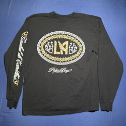 Men’s PaisaBoys x LAFC Longsleeve Black T Shirt Size Large