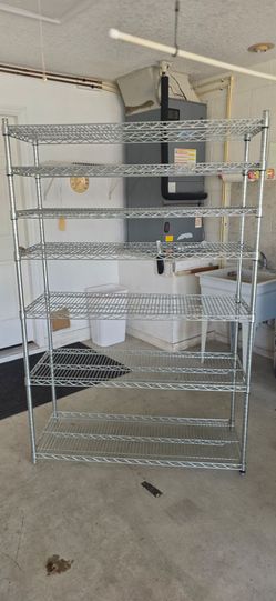 Chrome Wire Shelving Unit 6-Tier