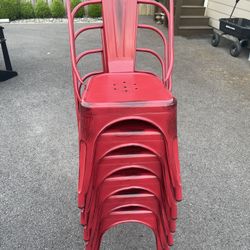 6  Metal Chairs
