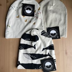 Wit & Woven Baby Newborn Size 6 Months Hat Beanie Lot Nautical Warm Soft Jersey Cotton 