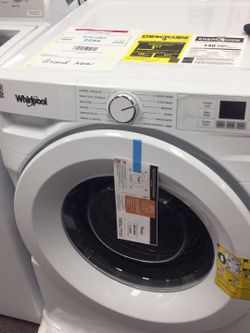 Whirlpool washer 4.5 cu.ft. 1 year warranty Model#WFW4720W