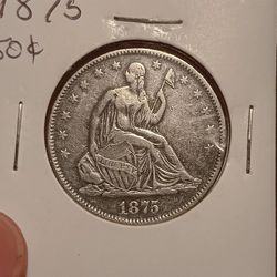 1875 Seated Liberty Half Dollar * XF *