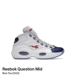Reebok Question Mid Blue Toe (2022) Size 13 Brand New 