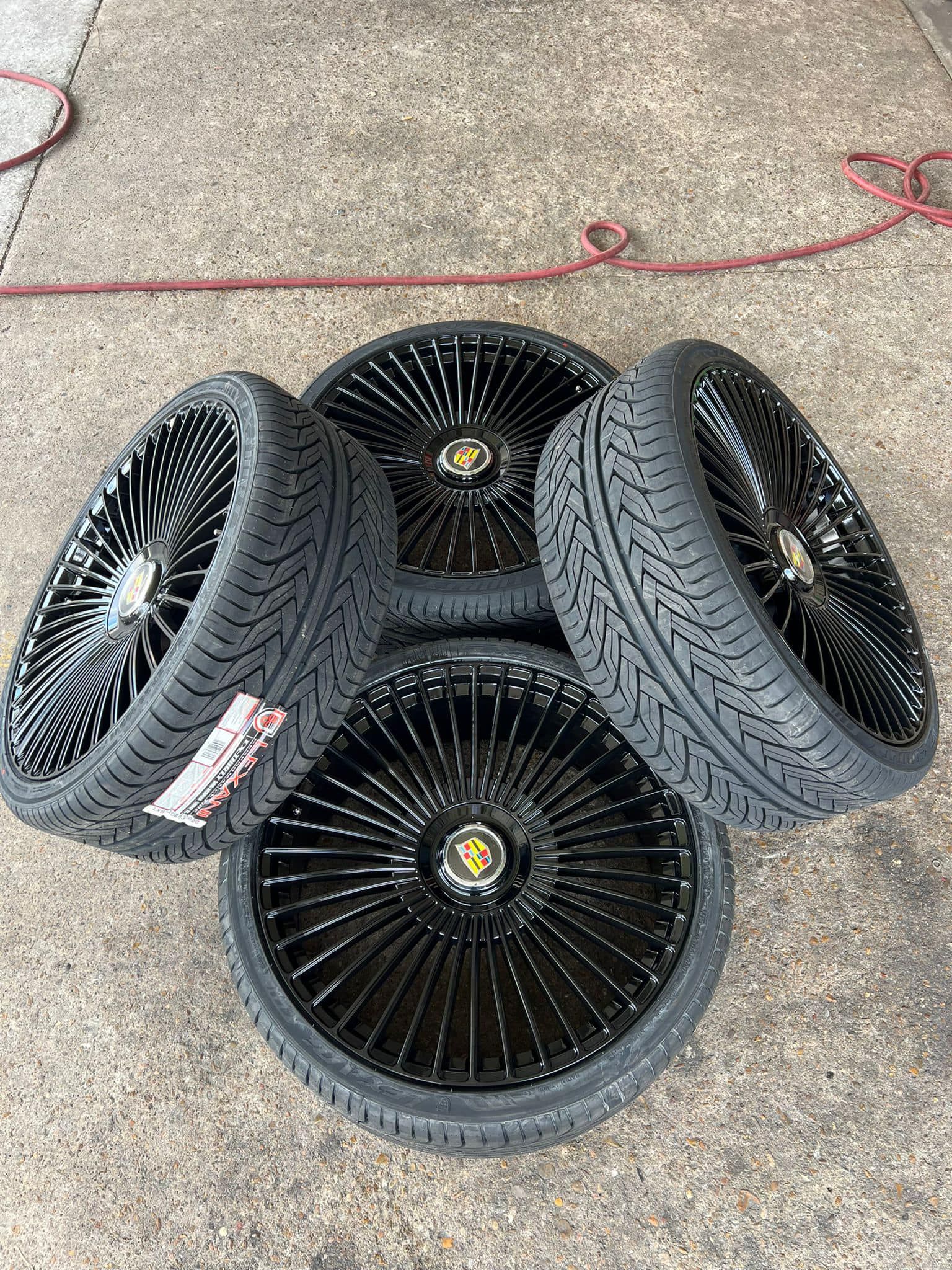 24" gloss back rims tires we offer 120 days payment option