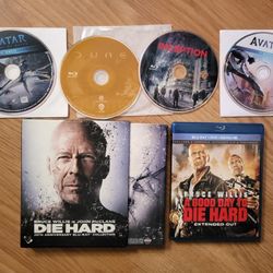 Blu-ray movies Avatar, Avatar 2 The Way of Water, Dune, Inception, Die Hard 1-5 Collection Action Sci-Fi BD Film Disc Fantasy