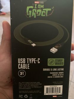 Marvel I Am Groot USB Type-C Cable 3ft