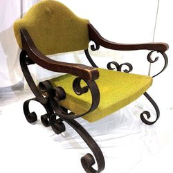 Mediterranean Style Wrought Iron Lounge Chair 