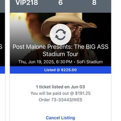 POST MALONE big ass stadium tour tickets