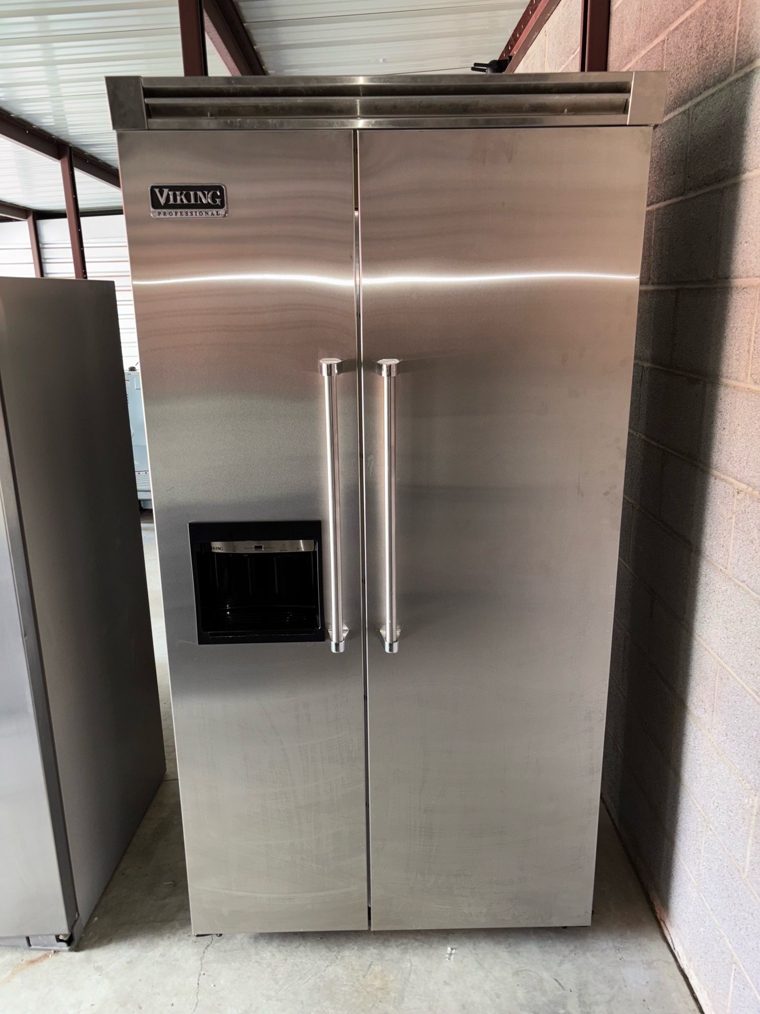 Stainless Steel Viking 42inch wide Fridge and Freezer