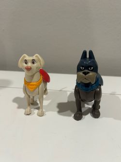 DC League of Super-Pets Krypto & Ace Dog Figures Toy Lot