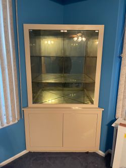 Corner Wine and Liquor Cabinet