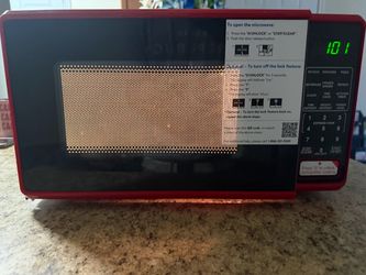 Red Countertop Microwave Oven
