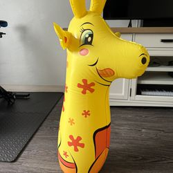 Up In and Over Inflatable Punching Bag for Kids Giraffe 