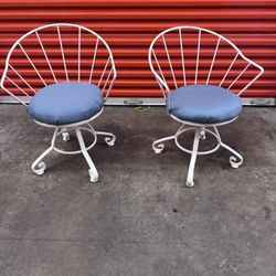 2 Metal Swivel Chairs.  Great Condition.