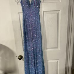 Light Blue Sequin Dress