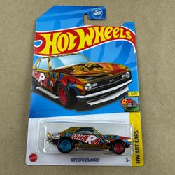 Hot Wheels '68 Copo Camaro 1/64 Diecast Art Car - 63/250 Super Treasure Hunt