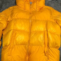 Large Orange Columbia Puffer Jacket 