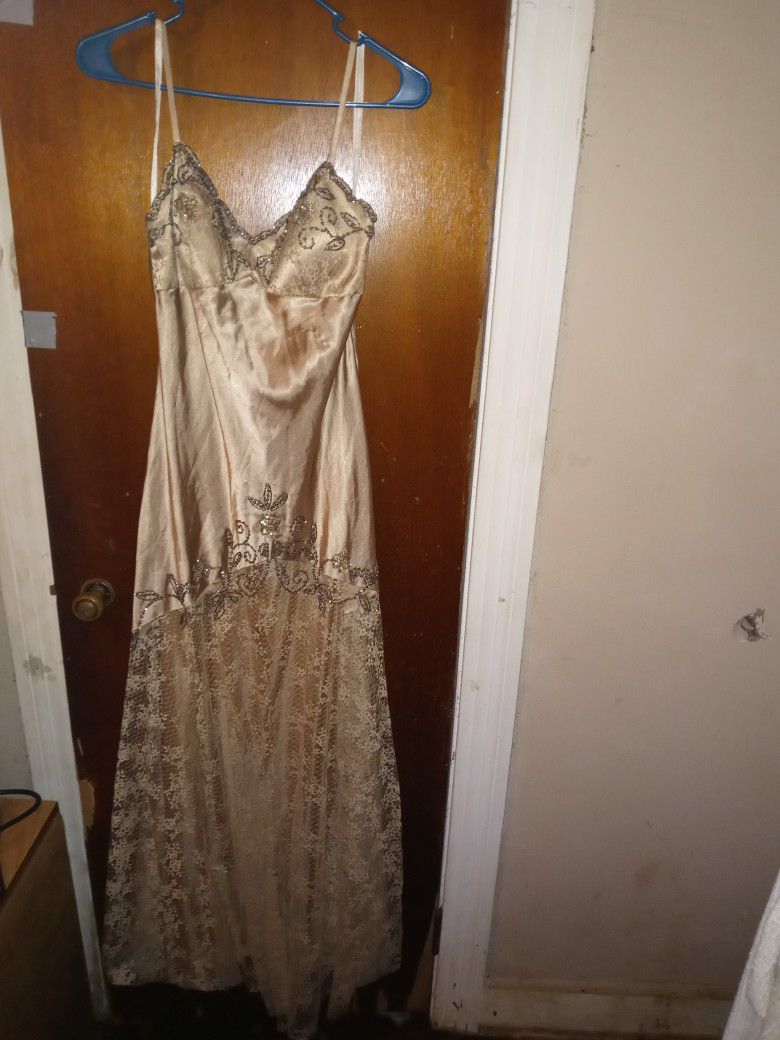 Vintage X scape Rose Gold Wedding Dress Size 6