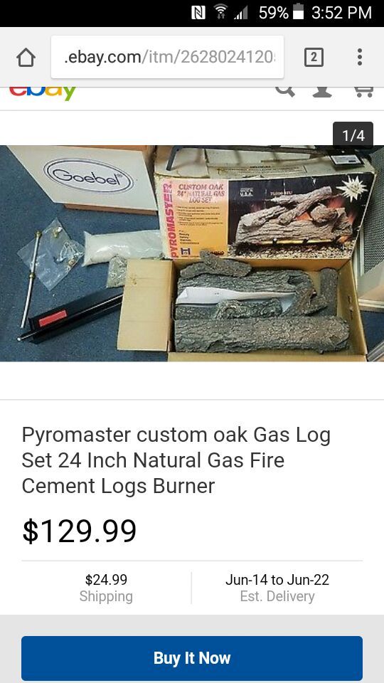 Pyromaster custom oak Gas Log Set 24 Inch Natural Gas Fire Cement Logs  Burner for Sale in Anaheim, CA - OfferUp