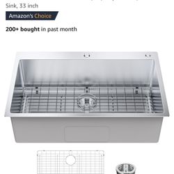 VEVOR Kitchen Sink, 33 Inch Drop In, Unopened With Original Packaging