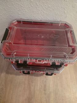 2 Husky Hard Case Storage Organizer Set 5 gallon