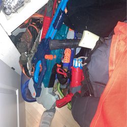 Big Pile Box Of Nerf Guns