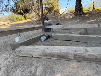 Railroad ties &4 devl  posts