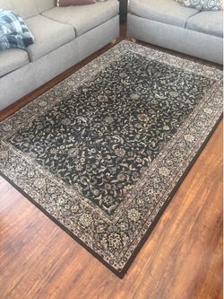 Area rug and desk chair
