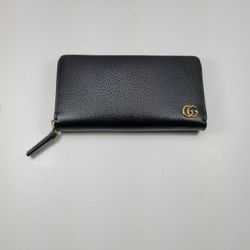 GUCCI GG MARMONT LEATHER  WOMAN'S WALLET WITH THE ZIPPER