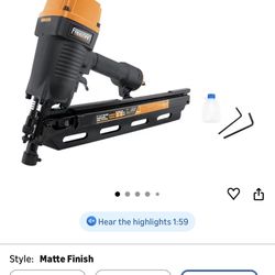 Freeman Pneumatic 21 Degree Framing Nailer with Nails | 2" – 3-1/2” Full Round Head Nails | Anti-Dry-Fire, Dual Trigger, Depth Adjust, and Comfort Gri