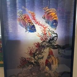 Singapore Silk Framed Artwork