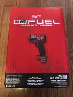 Milwaukee Fuel m18 1/2” Impact wrench mid torque tool only